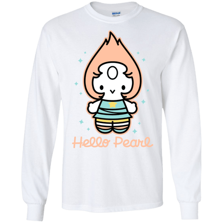 T-Shirts White / S Hello Pearl Men's Long Sleeve T-Shirt