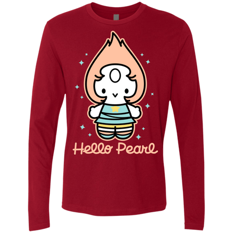 T-Shirts Cardinal / S Hello Pearl Men's Premium Long Sleeve