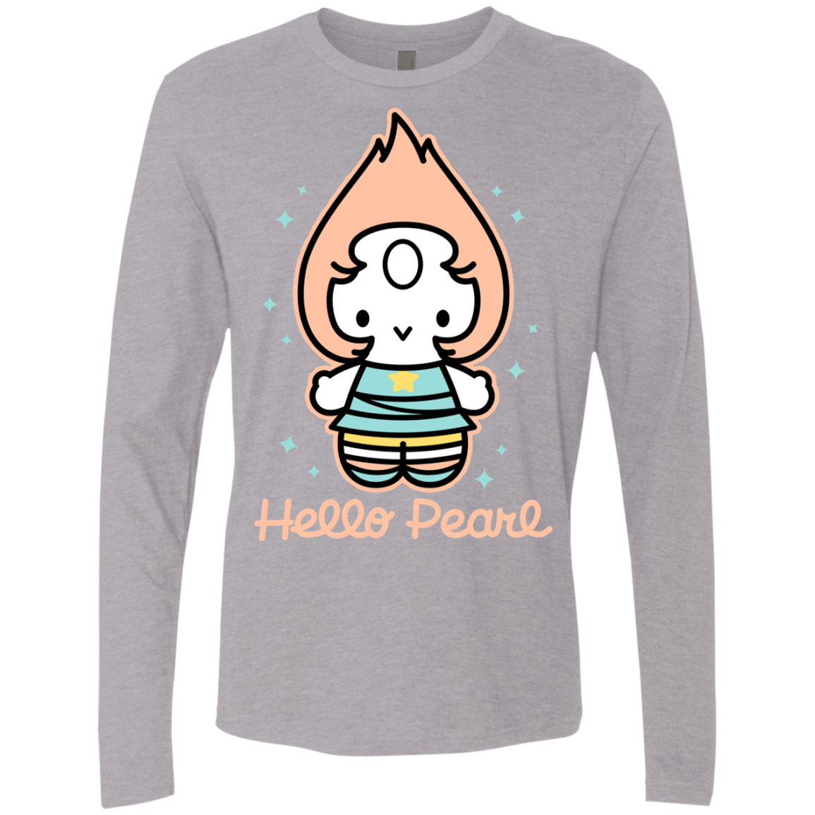 T-Shirts Heather Grey / S Hello Pearl Men's Premium Long Sleeve