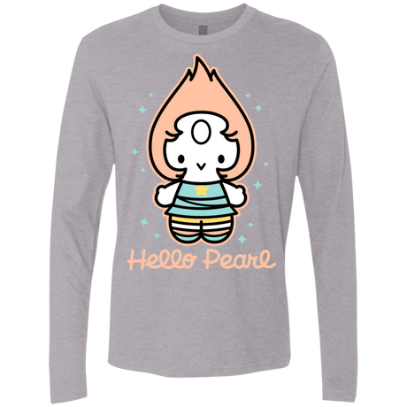 T-Shirts Heather Grey / S Hello Pearl Men's Premium Long Sleeve