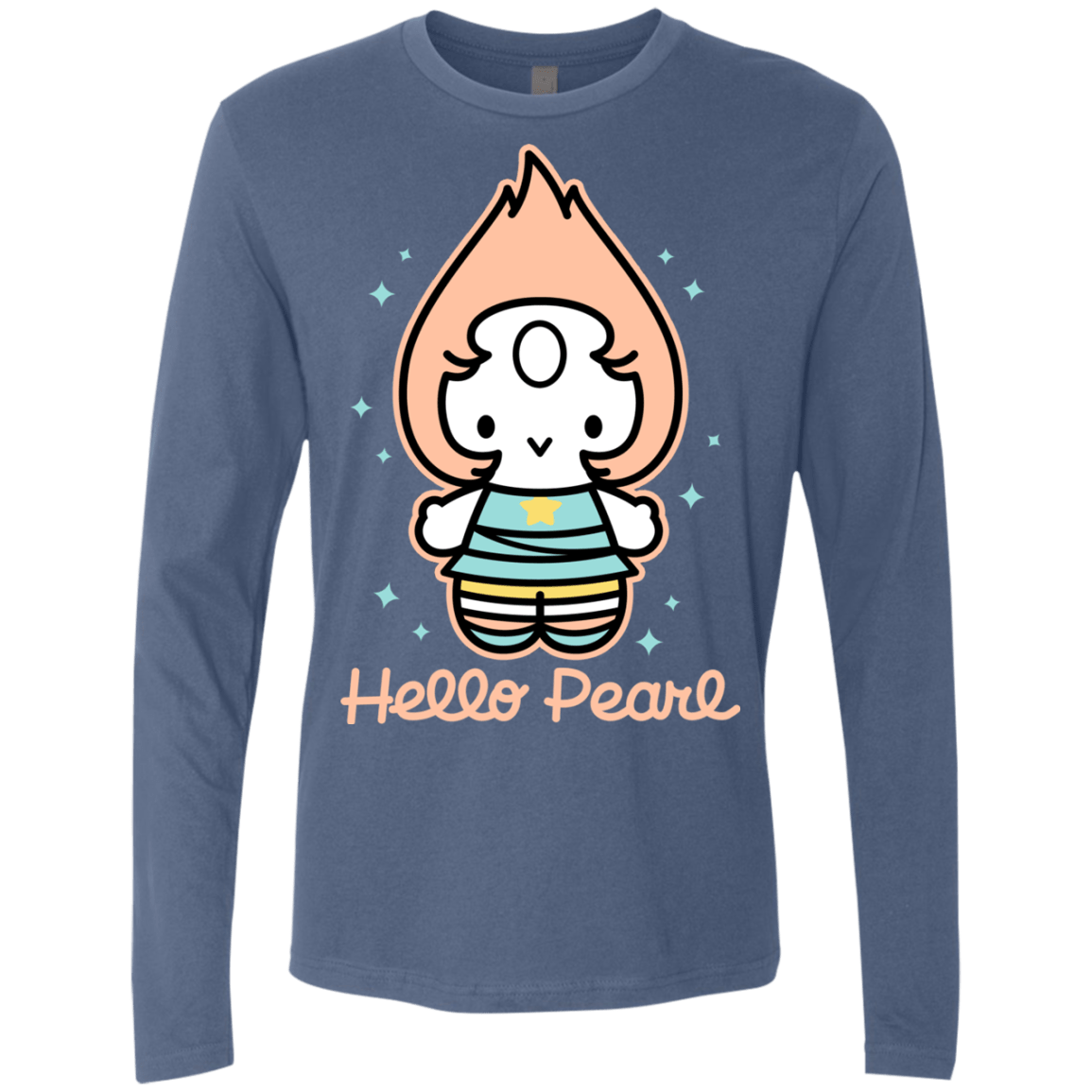 T-Shirts Indigo / S Hello Pearl Men's Premium Long Sleeve