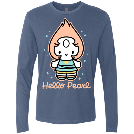 T-Shirts Indigo / S Hello Pearl Men's Premium Long Sleeve
