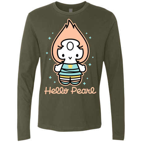 T-Shirts Military Green / S Hello Pearl Men's Premium Long Sleeve