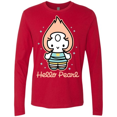 T-Shirts Red / S Hello Pearl Men's Premium Long Sleeve