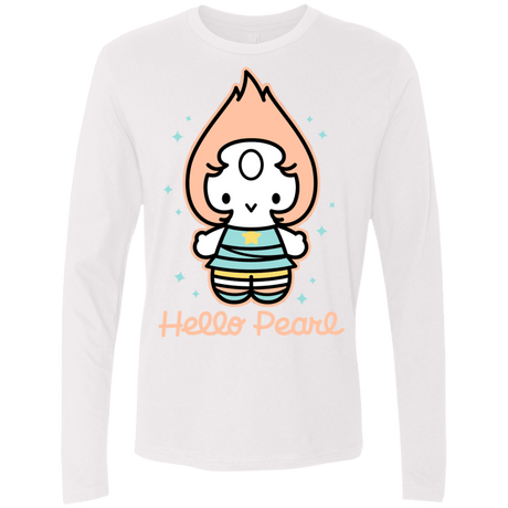 T-Shirts White / S Hello Pearl Men's Premium Long Sleeve