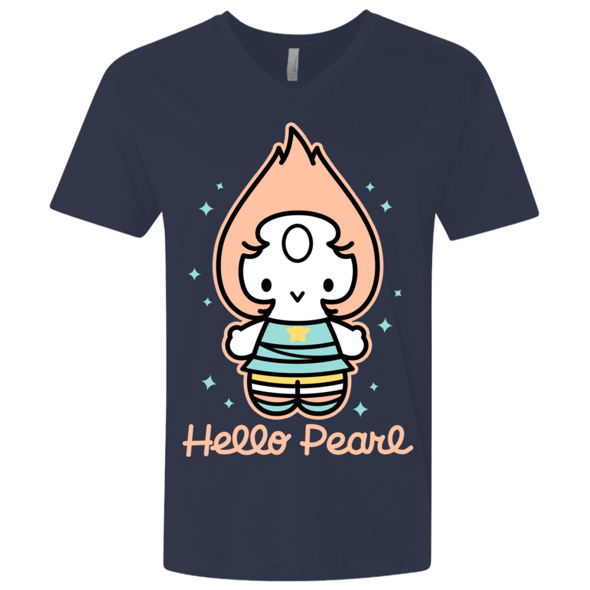 T-Shirts Midnight Navy / X-Small Hello Pearl Men's Premium V-Neck