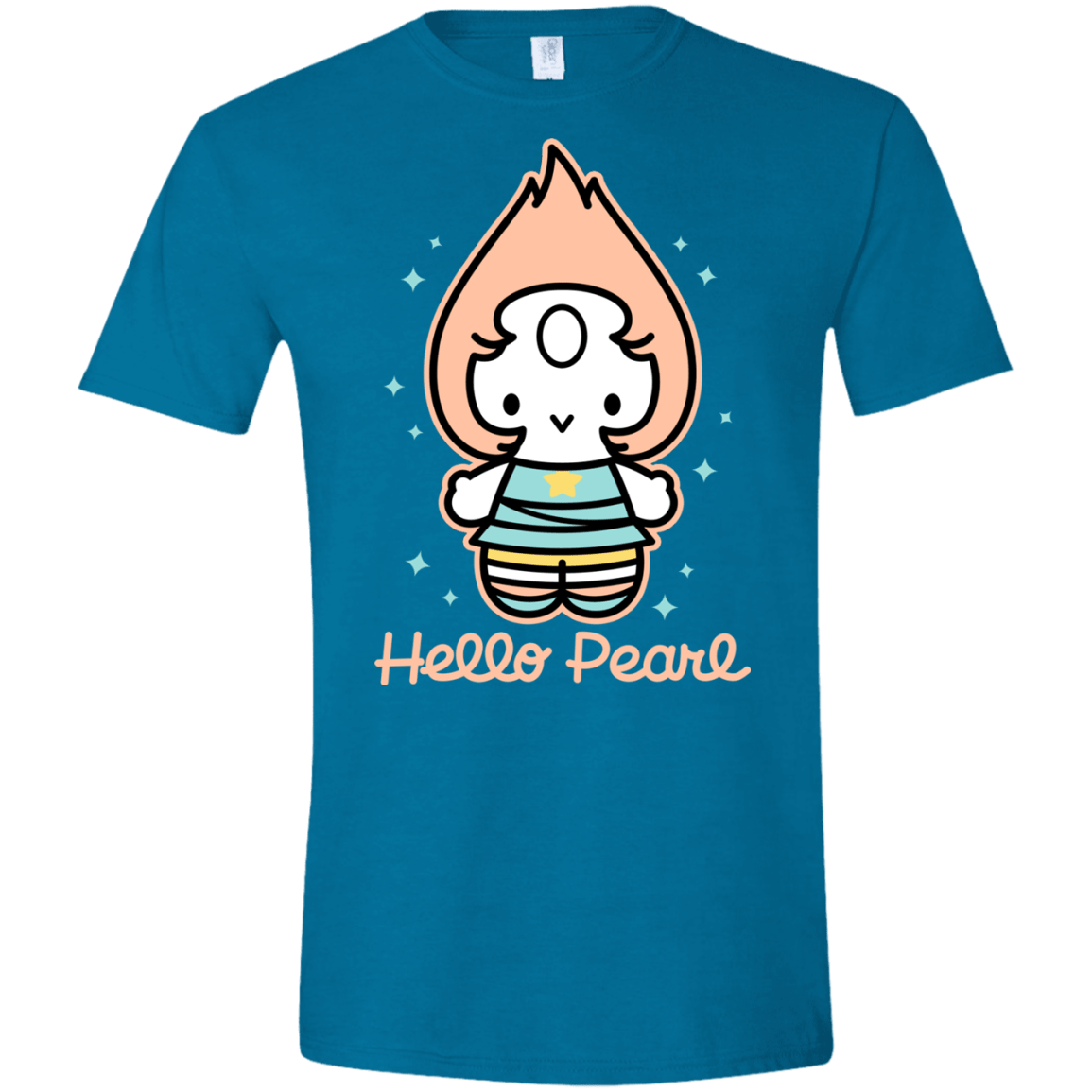 T-Shirts Antique Sapphire / S Hello Pearl Men's Semi-Fitted Softstyle