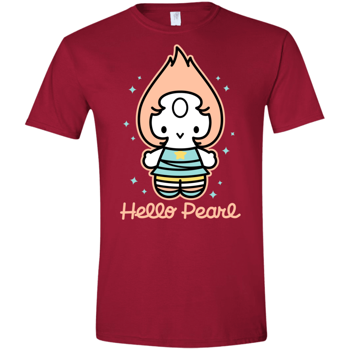 T-Shirts Cardinal Red / S Hello Pearl Men's Semi-Fitted Softstyle
