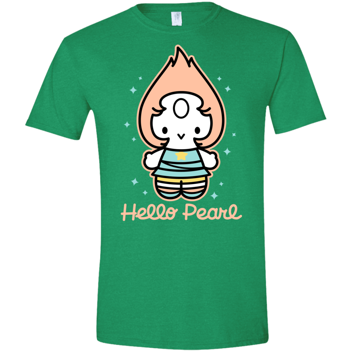 T-Shirts Heather Irish Green / S Hello Pearl Men's Semi-Fitted Softstyle
