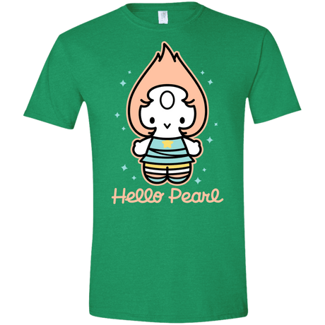 T-Shirts Heather Irish Green / S Hello Pearl Men's Semi-Fitted Softstyle
