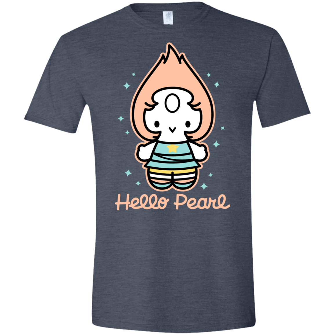 T-Shirts Heather Navy / S Hello Pearl Men's Semi-Fitted Softstyle