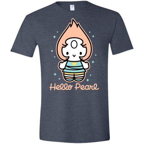 T-Shirts Heather Navy / S Hello Pearl Men's Semi-Fitted Softstyle