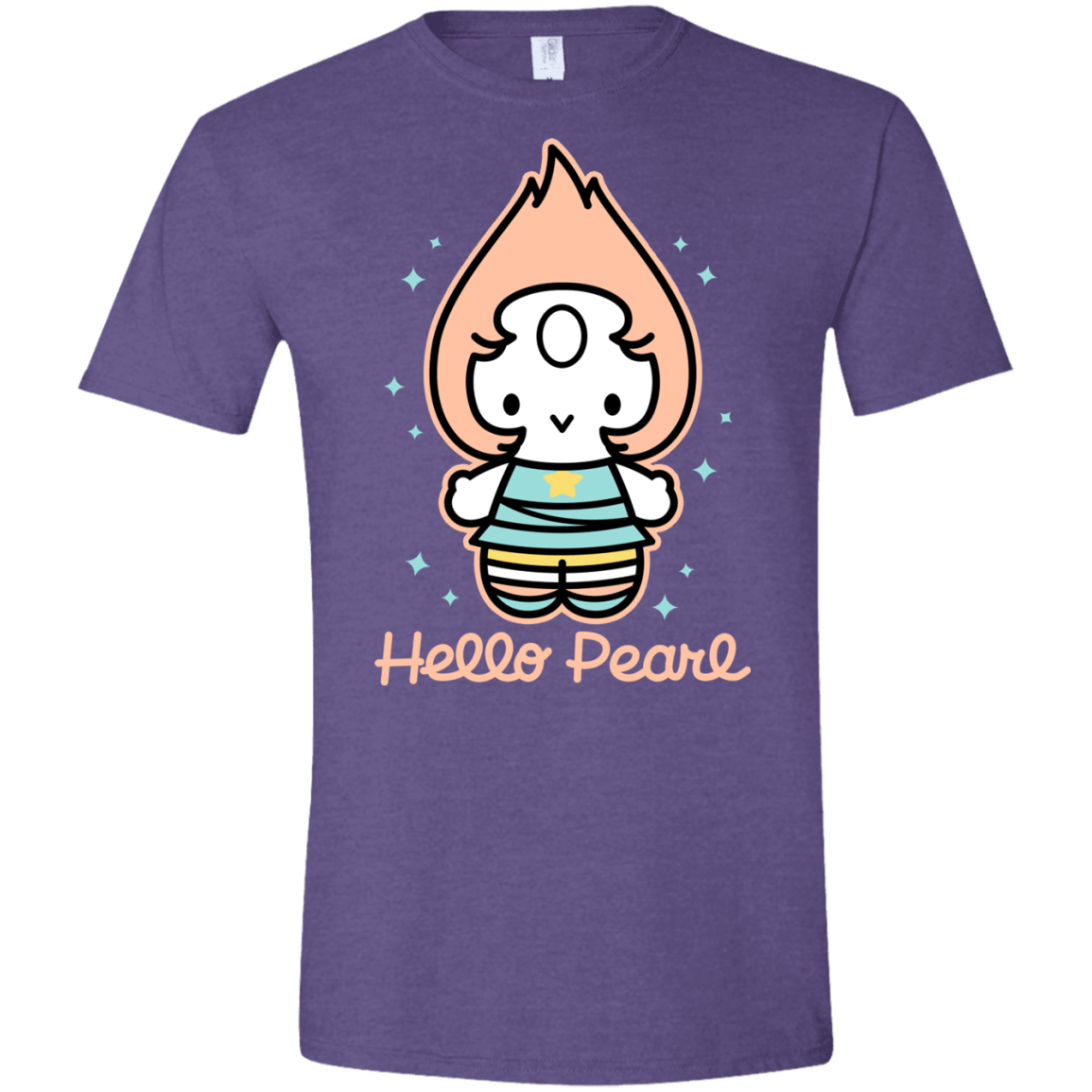 T-Shirts Heather Purple / S Hello Pearl Men's Semi-Fitted Softstyle