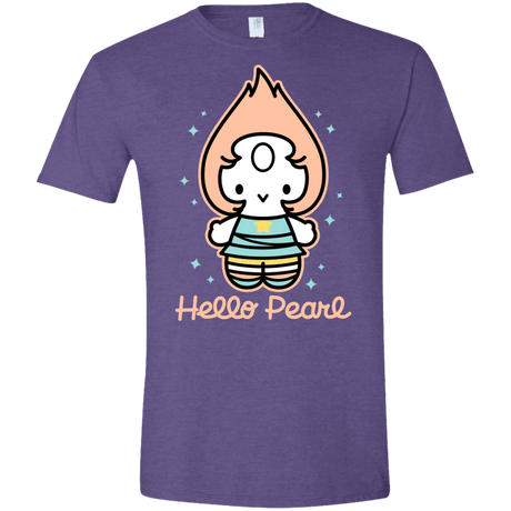 T-Shirts Heather Purple / S Hello Pearl Men's Semi-Fitted Softstyle
