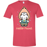 T-Shirts Heather Red / S Hello Pearl Men's Semi-Fitted Softstyle