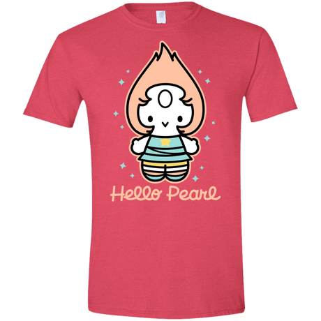 T-Shirts Heather Red / S Hello Pearl Men's Semi-Fitted Softstyle