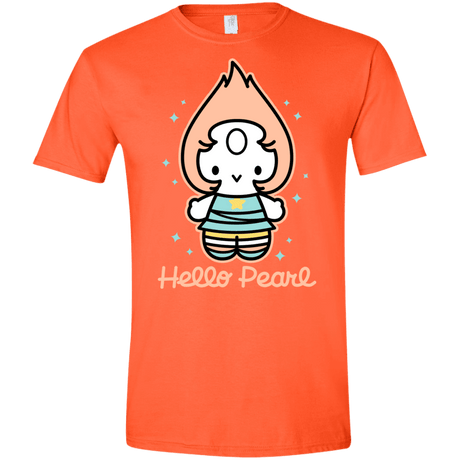 T-Shirts Orange / S Hello Pearl Men's Semi-Fitted Softstyle