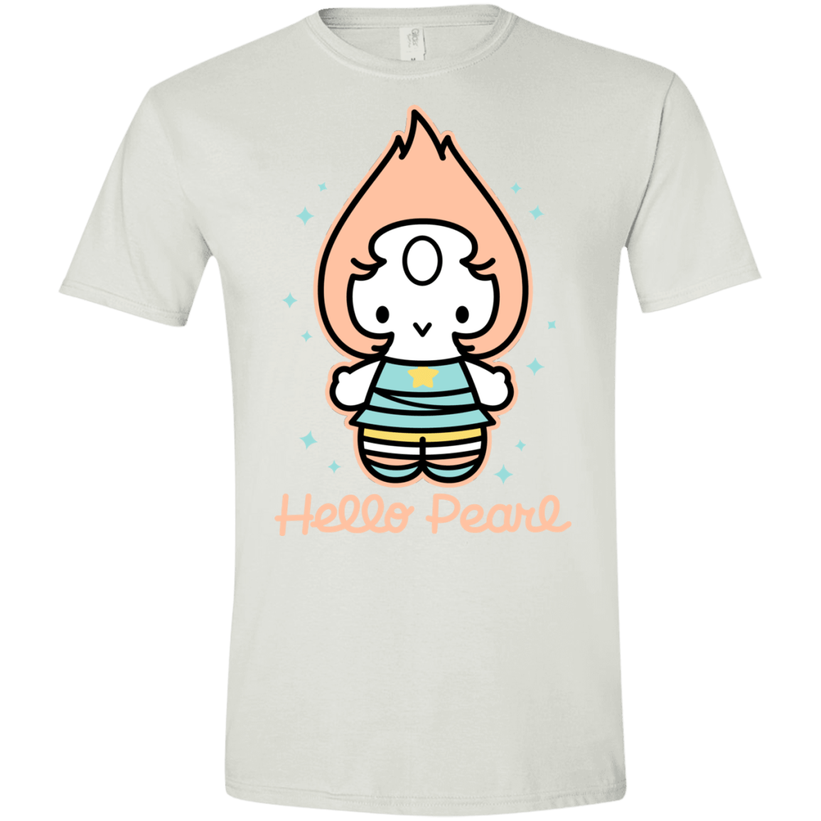 T-Shirts White / X-Small Hello Pearl Men's Semi-Fitted Softstyle