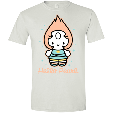 T-Shirts White / X-Small Hello Pearl Men's Semi-Fitted Softstyle