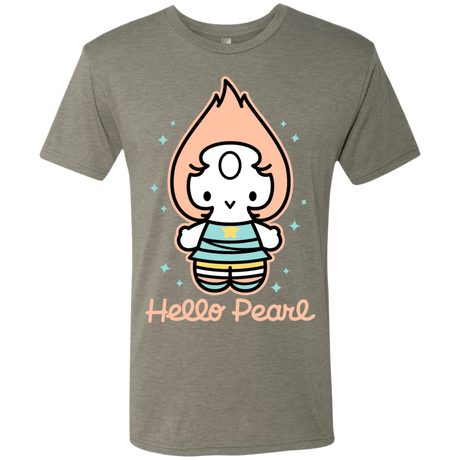 T-Shirts Venetian Grey / S Hello Pearl Men's Triblend T-Shirt