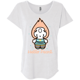 T-Shirts Heather White / X-Small Hello Pearl Triblend Dolman Sleeve