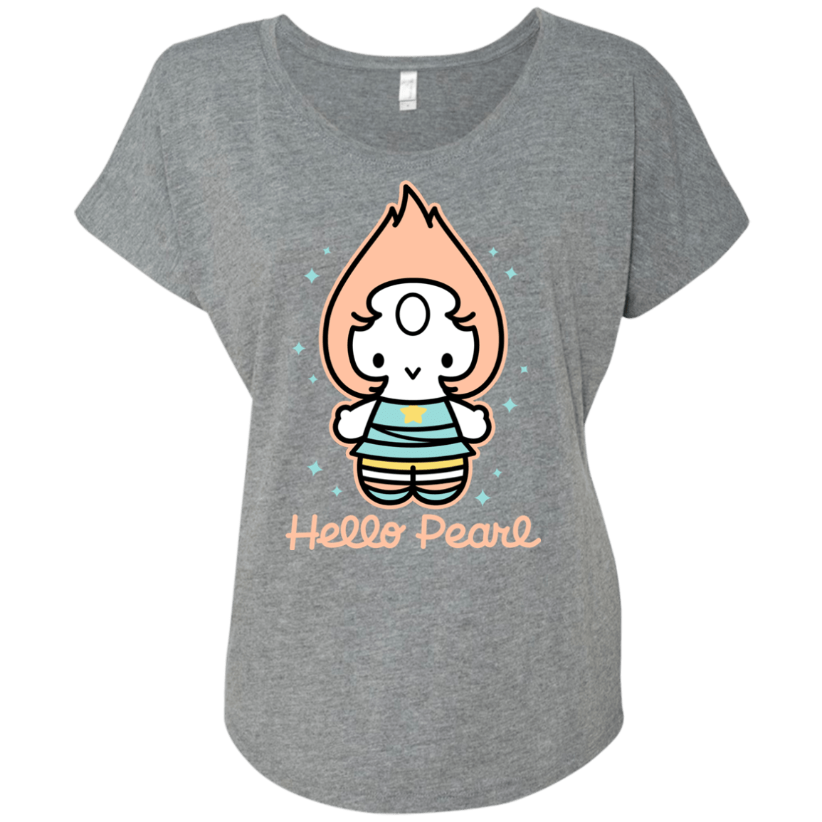 T-Shirts Premium Heather / X-Small Hello Pearl Triblend Dolman Sleeve