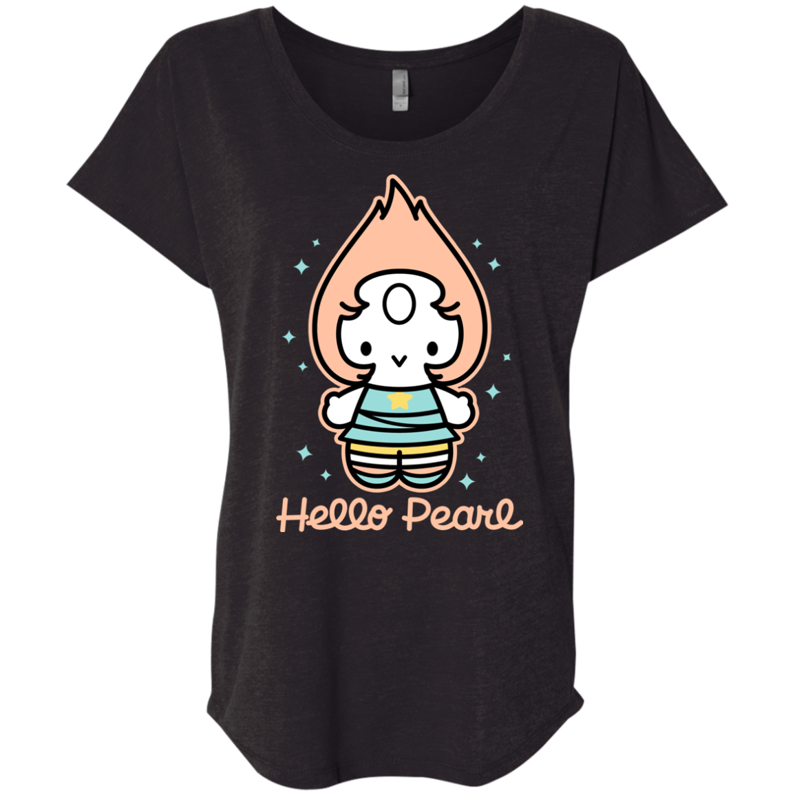 T-Shirts Vintage Black / X-Small Hello Pearl Triblend Dolman Sleeve