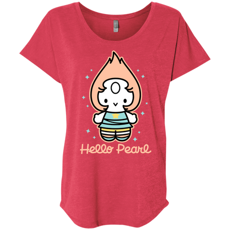T-Shirts Vintage Red / X-Small Hello Pearl Triblend Dolman Sleeve