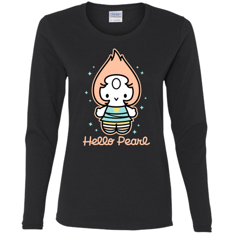 T-Shirts Black / S Hello Pearl Women's Long Sleeve T-Shirt