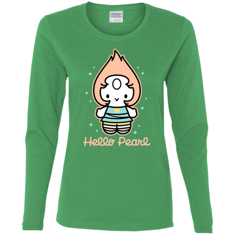 T-Shirts Irish Green / S Hello Pearl Women's Long Sleeve T-Shirt