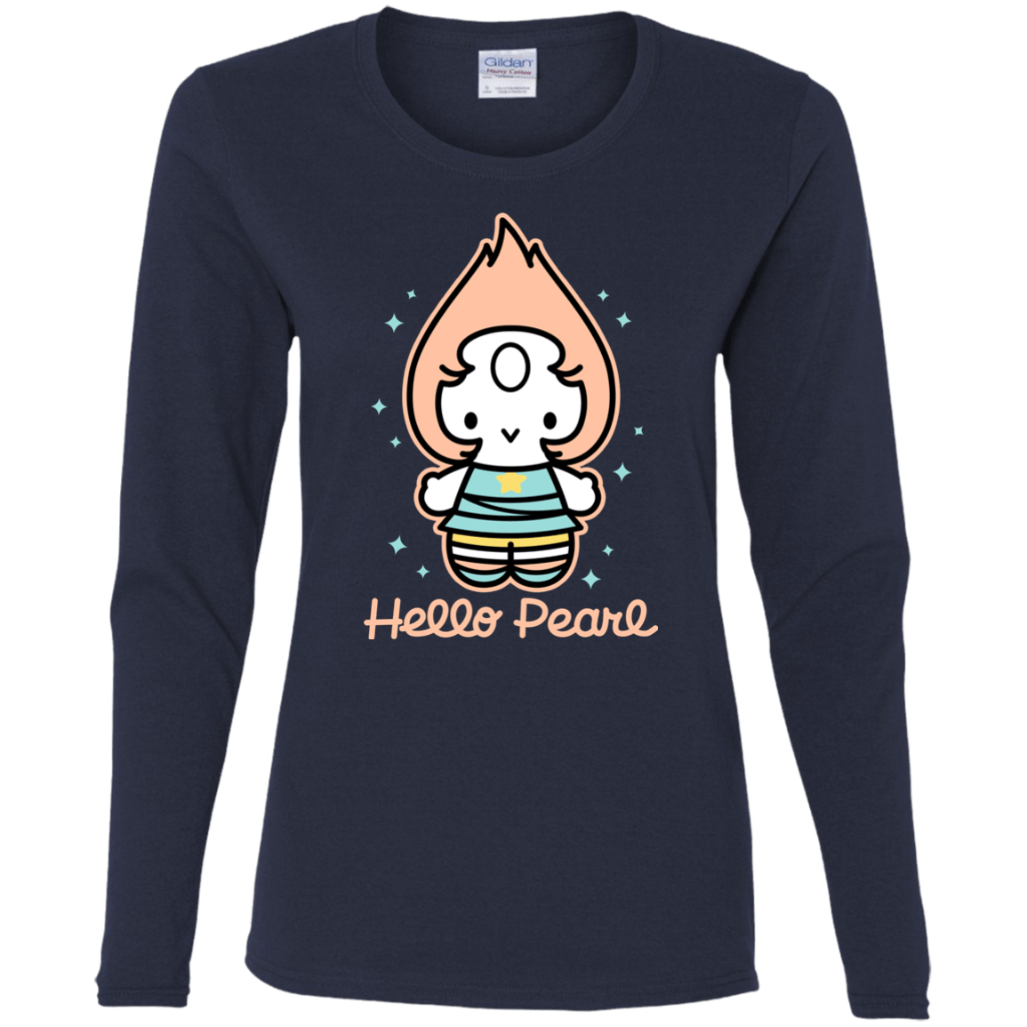 T-Shirts Navy / S Hello Pearl Women's Long Sleeve T-Shirt