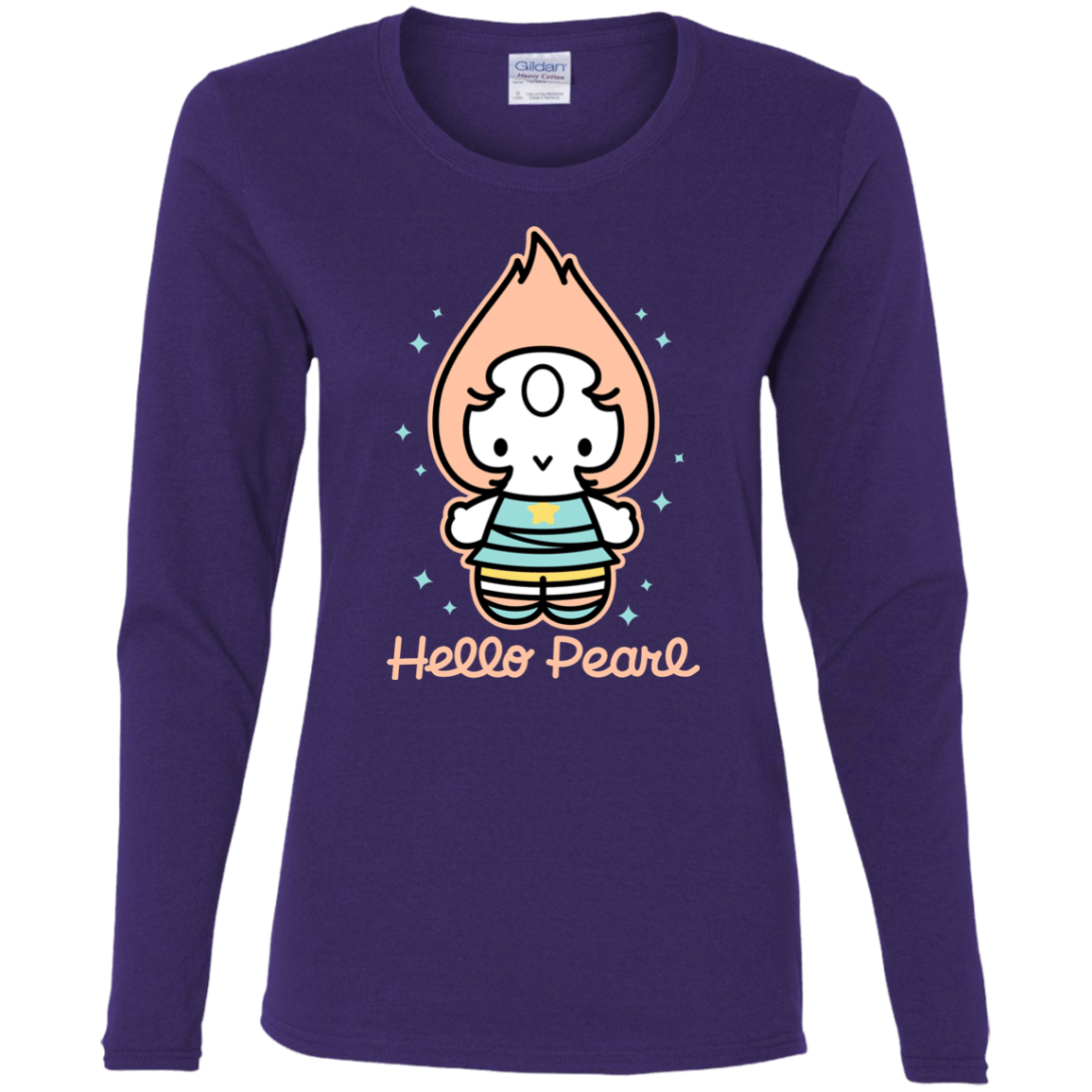 T-Shirts Purple / S Hello Pearl Women's Long Sleeve T-Shirt
