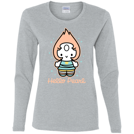 T-Shirts Sport Grey / S Hello Pearl Women's Long Sleeve T-Shirt