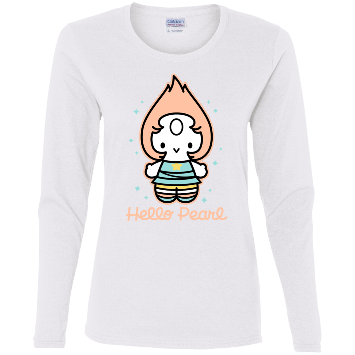 T-Shirts White / S Hello Pearl Women's Long Sleeve T-Shirt