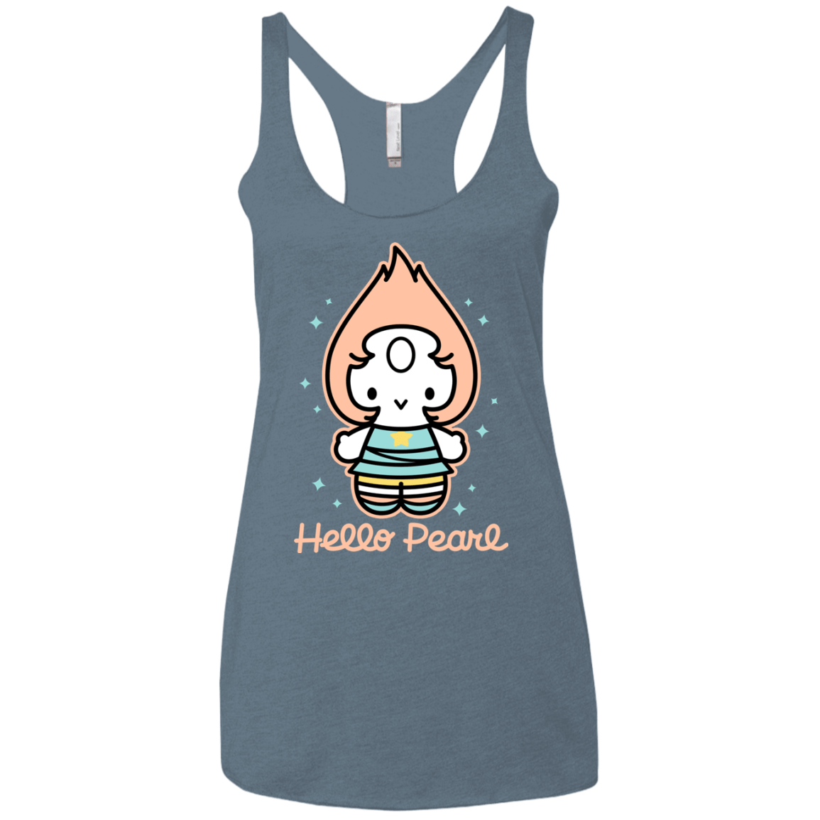 T-Shirts Indigo / X-Small Hello Pearl Women's Triblend Racerback Tank