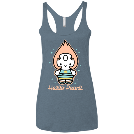 T-Shirts Indigo / X-Small Hello Pearl Women's Triblend Racerback Tank