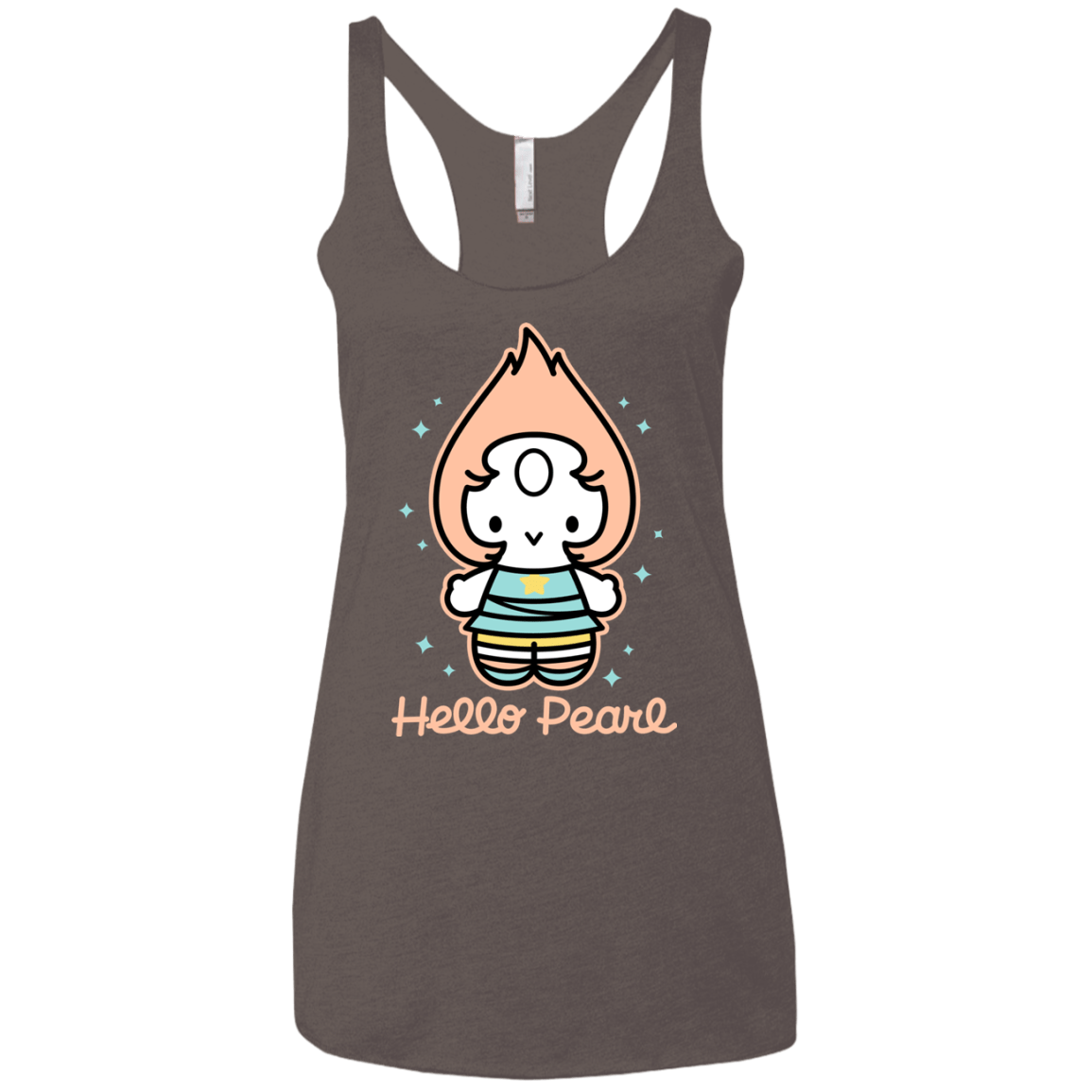 T-Shirts Macchiato / X-Small Hello Pearl Women's Triblend Racerback Tank