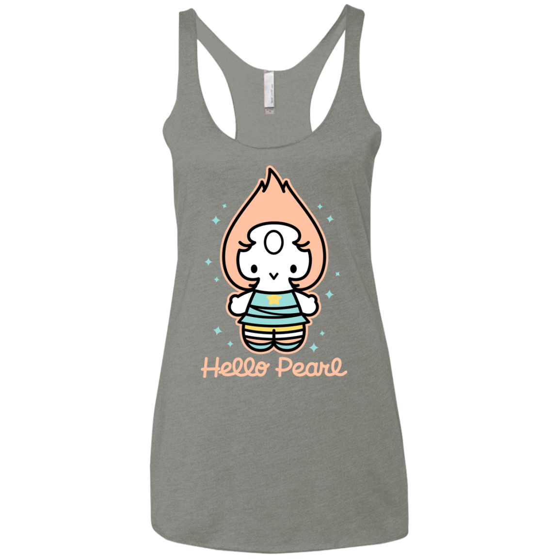 T-Shirts Venetian Grey / X-Small Hello Pearl Women's Triblend Racerback Tank