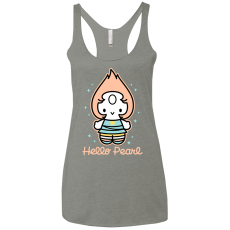 T-Shirts Venetian Grey / X-Small Hello Pearl Women's Triblend Racerback Tank