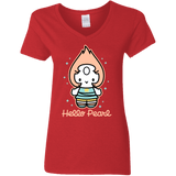 T-Shirts Red / S Hello Pearl Women's V-Neck T-Shirt