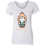 T-Shirts White / S Hello Pearl Women's V-Neck T-Shirt