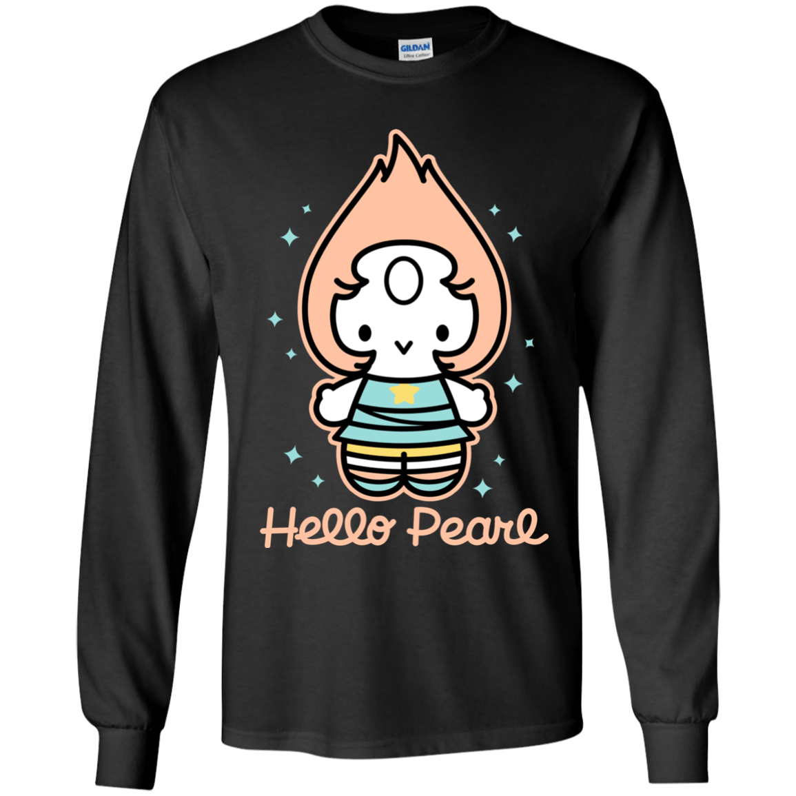 T-Shirts Black / YS Hello Pearl Youth Long Sleeve T-Shirt
