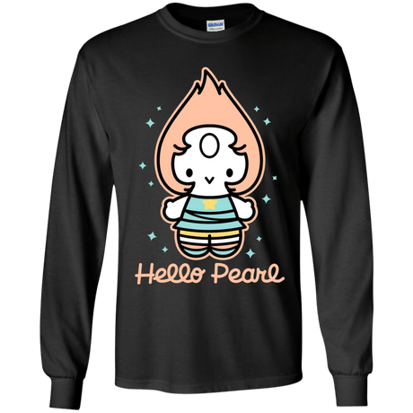 T-Shirts Black / YS Hello Pearl Youth Long Sleeve T-Shirt