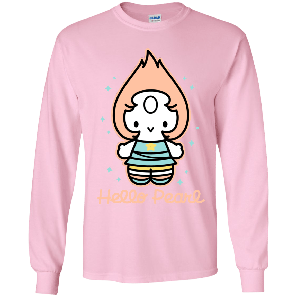 T-Shirts Light Pink / YS Hello Pearl Youth Long Sleeve T-Shirt
