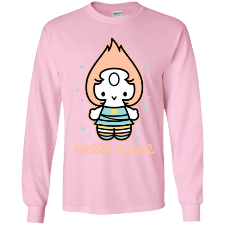 T-Shirts Light Pink / YS Hello Pearl Youth Long Sleeve T-Shirt