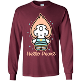 T-Shirts Maroon / YS Hello Pearl Youth Long Sleeve T-Shirt