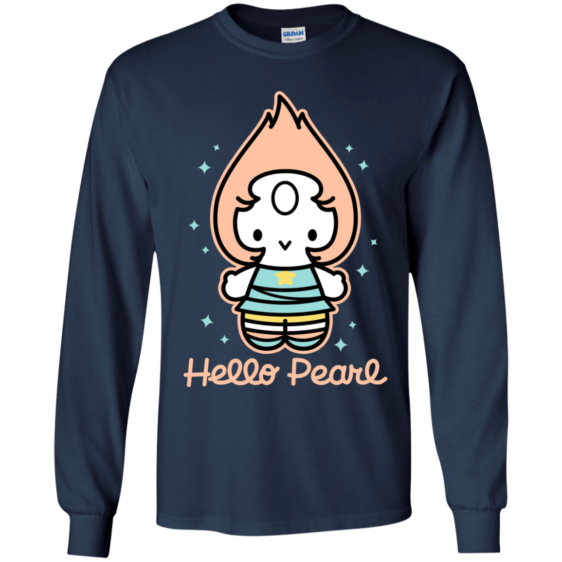 T-Shirts Navy / YS Hello Pearl Youth Long Sleeve T-Shirt