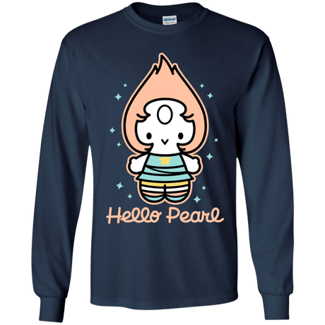T-Shirts Navy / YS Hello Pearl Youth Long Sleeve T-Shirt