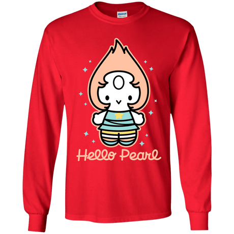 T-Shirts Red / YS Hello Pearl Youth Long Sleeve T-Shirt