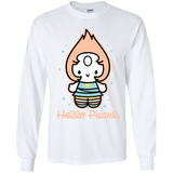 T-Shirts White / YS Hello Pearl Youth Long Sleeve T-Shirt